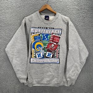 Vintage St Louis Rams Tampa Bay Bucs Sweatshirt Mens XL Gray NFL Pro Player 90s